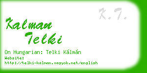 kalman telki business card